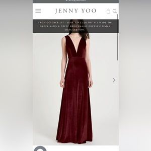 Jenny Yoo Logan Dark Berry Velvet